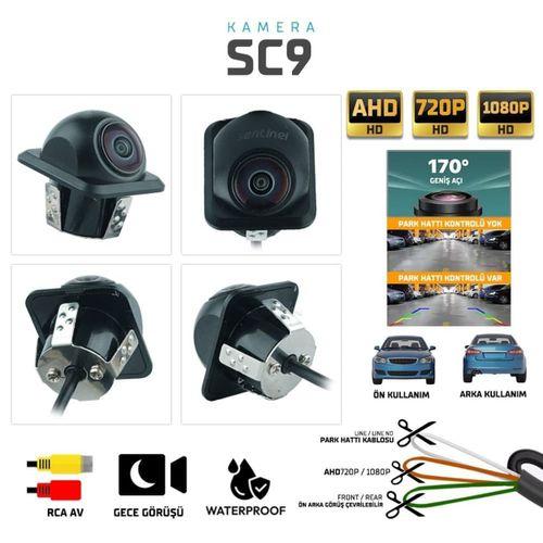 Sentinel SC9 170° Geniş Açı Araç Ön/Arka Görüş Kamerası – AHD 720P / 1080P, Gece Görüşlü
