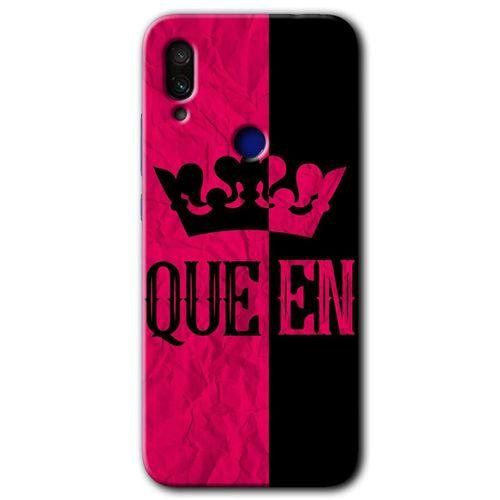 Xiaomi Redmi Note 7 HD Baskılı Kılıf + 9D Tam Ekran Koruyucu - Queen