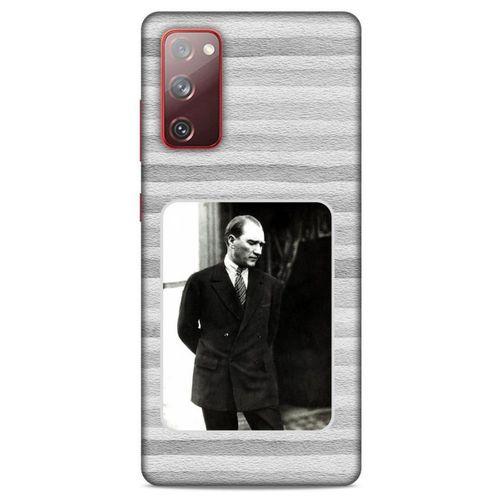 Samsung Galaxy S20 Fe Kılıf Atatürk (36) Glitter Kılıf Gri Kumlar