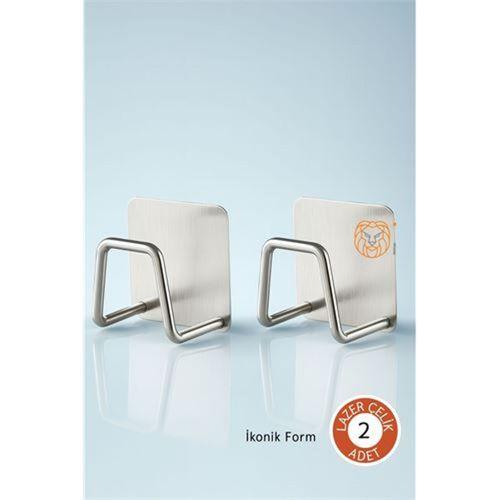 2'li Banyo ve Mutfak Askı Seti - SUS304 Çelik Ultra Güçlü Yapışkanlı Askı