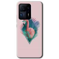 Mi Mix 4 Kılıf HD Desen Baskılı Arka Kapak - Flamingo + Kırılmaz Cam