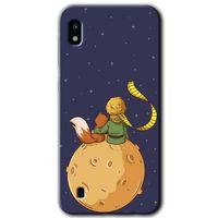 MRCİLETİSİM Samsung Galaxy A10 Kılıf HD Desen Baskılı Arka Kapak + Temperli Cam - Küçük Prens