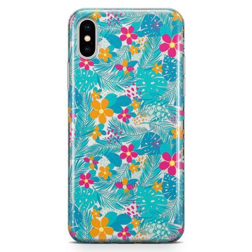 Apple iPhone X Kılıf Hawai Palmiye Arka Kapak Koruma Desenli Full Koruyucu