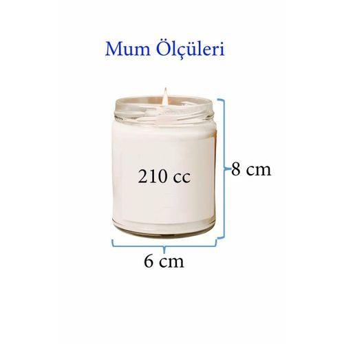 Doğal Özel Seri Kokulu Dekoratif Kavanoz Mum 210 cc - Paçuli Esansı - RYL