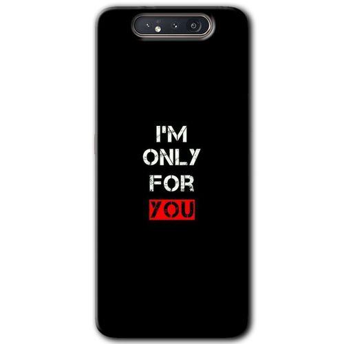 Galaxy A80 Kılıf HD Desen Baskılı Arka Kapak - For You + Kırılmaz Cam