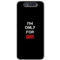 Galaxy A80 Kılıf HD Desen Baskılı Arka Kapak - For You + Kırılmaz Cam