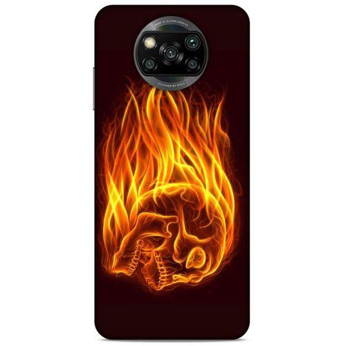 Lopard Xiaomi Redmi Poco X3 Uyumlu Kılıf FireX (50) Shockproof Kılıf İskelet Kafa