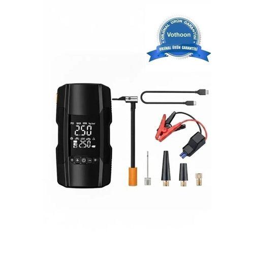 Şarjlı 10.000 Mah Akıllı Dijital Lastik Şişirme Pompası – 150 Psı | 12v Akü Destekli