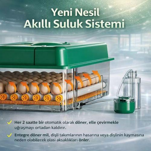 Fx64 Model Tam Otomatik Kuluçka Makinesi Yeni Nesil H.alandırmalı Sulu Sistem