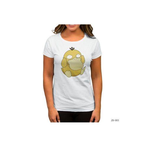 Pokemon Psyduck Beyaz Kadın Tişört