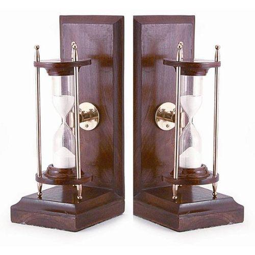 DENİZCİLİK GRUBU-Marine Pirinç Aksesuar-KİTAP STOP KUM SAATİ-21x26x9 CM-JTTR31445