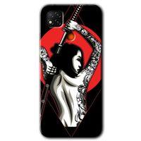 Redmi 9c Kılıf HD Desen Baskılı Arka Kapak - Samurai Girl + Kırılmaz Cam