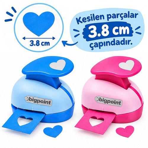 Bigpoint Şekilli Delgeç 3.8cm Kalp