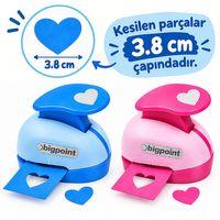 Bigpoint Şekilli Delgeç 3.8cm Kalp