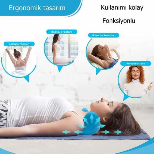 Kayropraktik Boyun Yastığı U Şekilli Masaj Destekli - Bellek Köpük Yastık