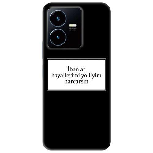 Vivo Y22s Kılıf HD Yazı Baskılı Silikon Arka Kapak - Yazı 9