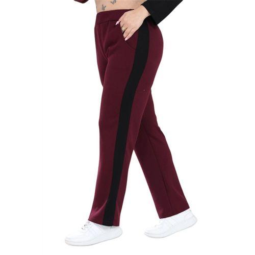 Melsay Butik Bordo Siyah Renk Bloklu Modal Kadın Eşofman Takımı