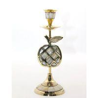 Pirinç Sedefli Tekli Şamdan Model 1