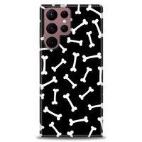 Samsung Galaxy S22 Ultra Kılıf HD Baskılı Kılıf - Kemikler + Tam Ekran Koruyucu