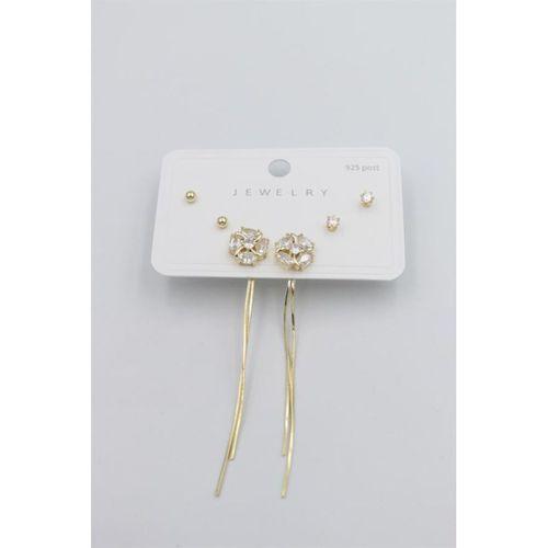 Çoklu Set Küpe - Altın