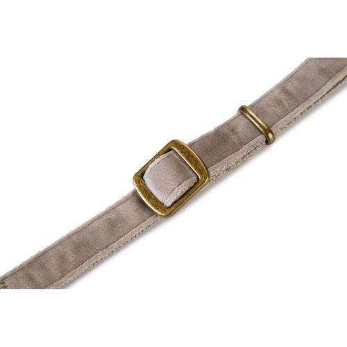 Beeztees DBL Köpek Tasması, Kadife, Gri, 35-50cm, 20mm