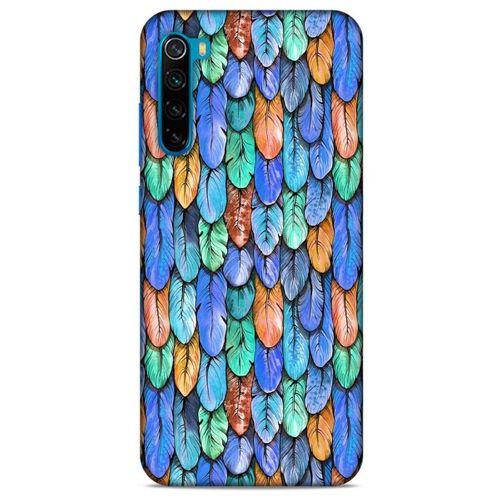Xiaomi Redmi Note 8T Kılıf Desenli Özel Seri Tüyler (37) Silicone Cover