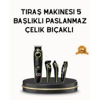 Erkek Bakım Seti 5’i 1 Arada Şarjlı Paslanmaz Çelik Başlıklı