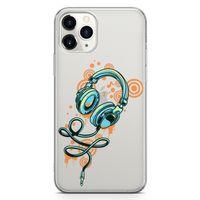 Apple iPhone 11 Pro Max Kılıf Dj Kulaklığı Arka Kapak Koruma Desenli Full Koruyucu
