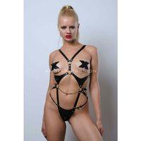 Ağ Bölgesi Açık Deri Body Harness, Deri Fantezi Giyim, Clubwear - Brf1170
