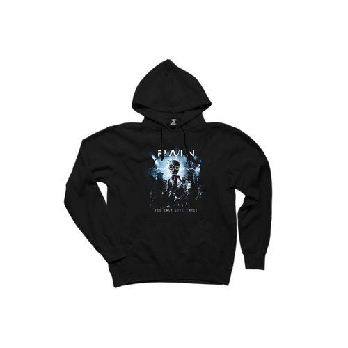 Pain You Only Live Twice Siyah Kapşonlu Sweatshirt Hoodie