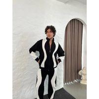 Erkek Premium Parçalı Eşofman Takım - Dik Yaka Fermuarlı Sweatshirt, - Siyah