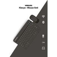 Siyah Kablosuz Klavye Ve Mouse Seti