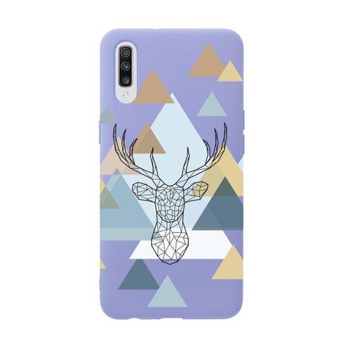 Samsung A70 Polygon Deer Premium Silikonlu Telefon Kılıfı