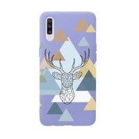 Samsung A70 Polygon Deer Premium Silikonlu Telefon Kılıfı