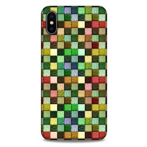 Apple iPhone XS Max Kılıf Patchwork (50) Shockproof Kılıf Karışık Renkli