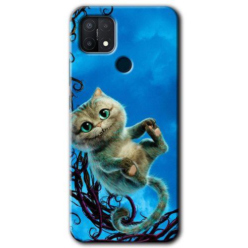 Potkal Hediye Fabrikası Oppo A15 Kılıf HD Desen Baskılı Arka Kapak - Çılgın Kedi