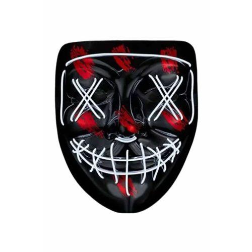 Hallowen Parti Maskesi Neon Led Işıklı Maske 3 Modlu Cadılar Bayramı Maskesi