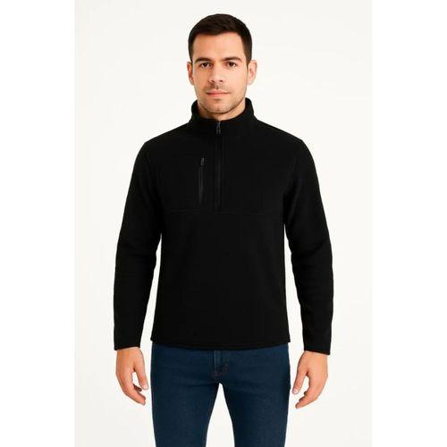 Arka Polar Kazak Dik Yaka - Siyah