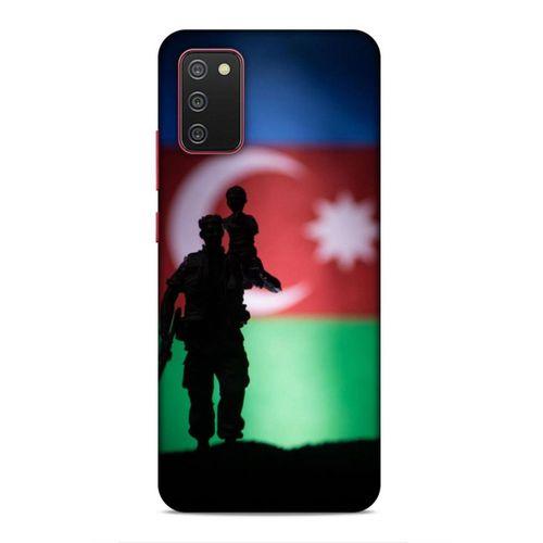 Samsung Galaxy A02s Uyumlu Kılıf Azarbaijan (14) Lansman Kılıf Asker Bayrak