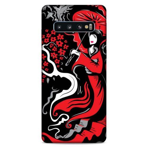 Lopard Samsung Galaxy S10 Uyumlu Kılıf Soyut Sanat (11) Baskılı Tam Koruma