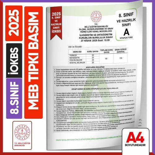2025 8 Sınıf İOKBS BURSLULUK Tıpkı Basım Çıkmış Soru MEB Kitapçığı Video/PDF Çözümlü Türkiye Geneli