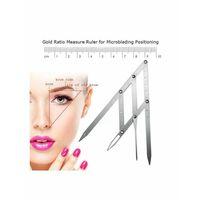 Microblading Simetrik Ve Estetik Kaş Ölçüm Cetveli, Kalıcı Makyaj Altın Oran Pergeli 275