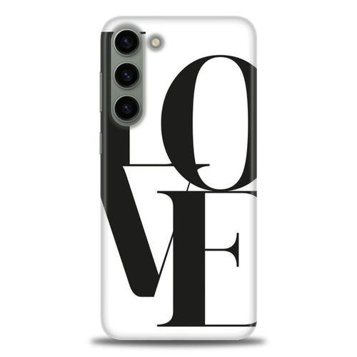 Samsung Galaxy S23 Kılıf HD Baskılı Kılıf - Love + Tam Ekran Koruyucu