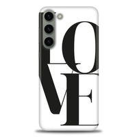 Samsung Galaxy S23 Kılıf HD Baskılı Kılıf - Love + Tam Ekran Koruyucu
