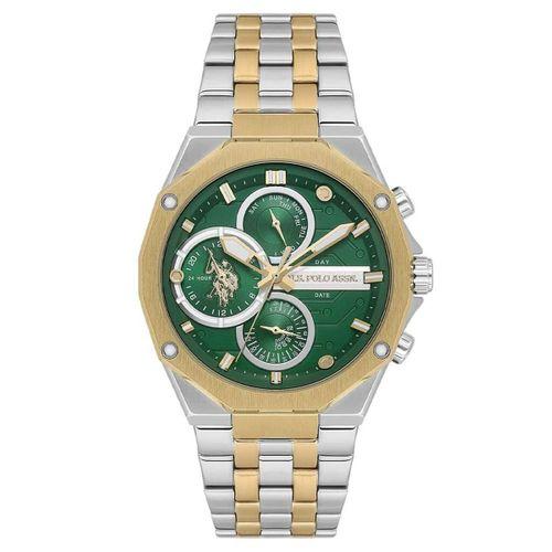 U.s. Polo Assn. USPA1121-01 Quartz Çelik Altın/Gri Yeşil Kadran Erkek Kol Saati