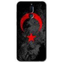 Potkal Hediye Fabrikası Huawei Mate 10 Lite Kılıf HD Desen Baskılı Arka Kapak - Black Ayyıldız