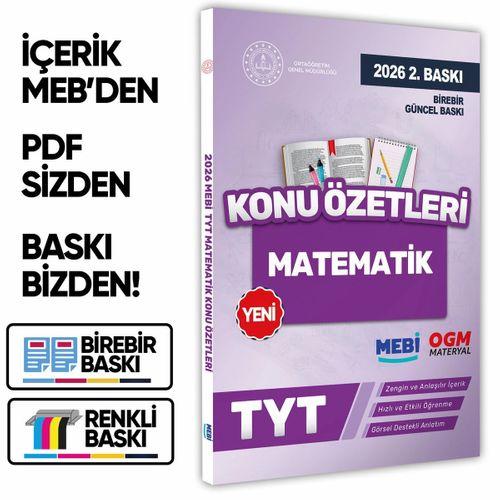 2026 YKS-TYT MEBİ-OGM Matematik Pratik Konu Özet Kitabı RENKLİ A4 Boyut Görsel Destekli BASKI ÜCRETİ