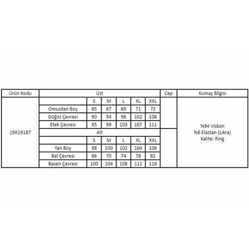 Yakası Detaylı Brode Dantelli Pijama Takımı