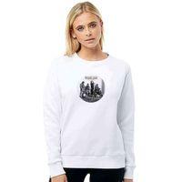 Pearl Jam Jammin In The Windy Baskılı Beyaz Kadın Sweatshirt