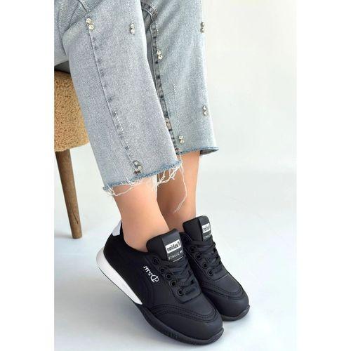 Tawen Siyah Cilt Bağcıklı Spor Ayakkabı